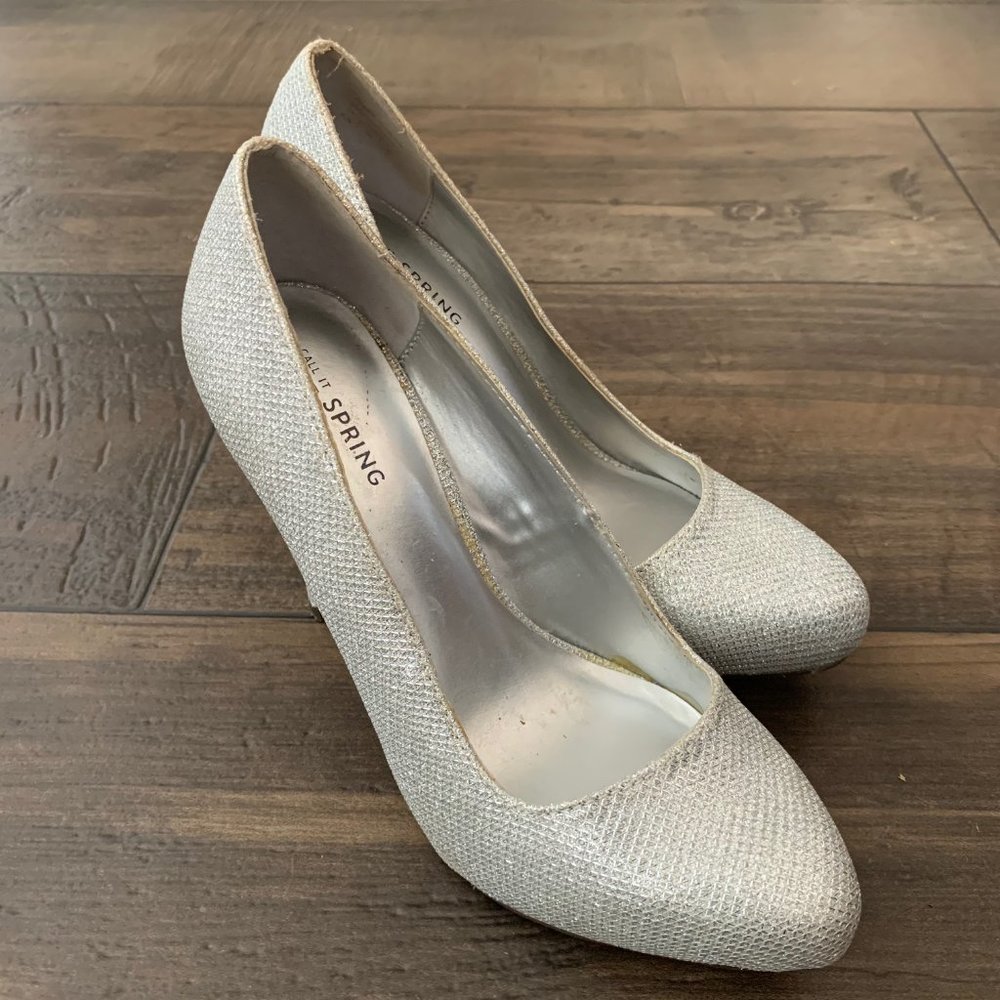 Silver Sparkle Heels 2 for $50!!